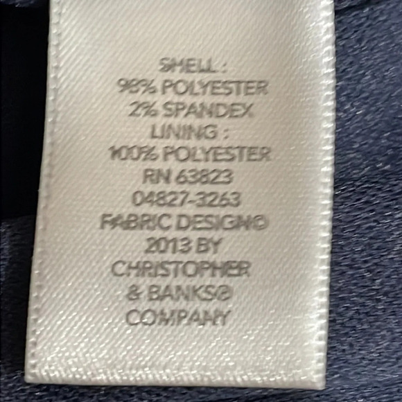 NWT Christopher & Banks Petite Lace Skirt Navy and White PS - Picture 12 of 16